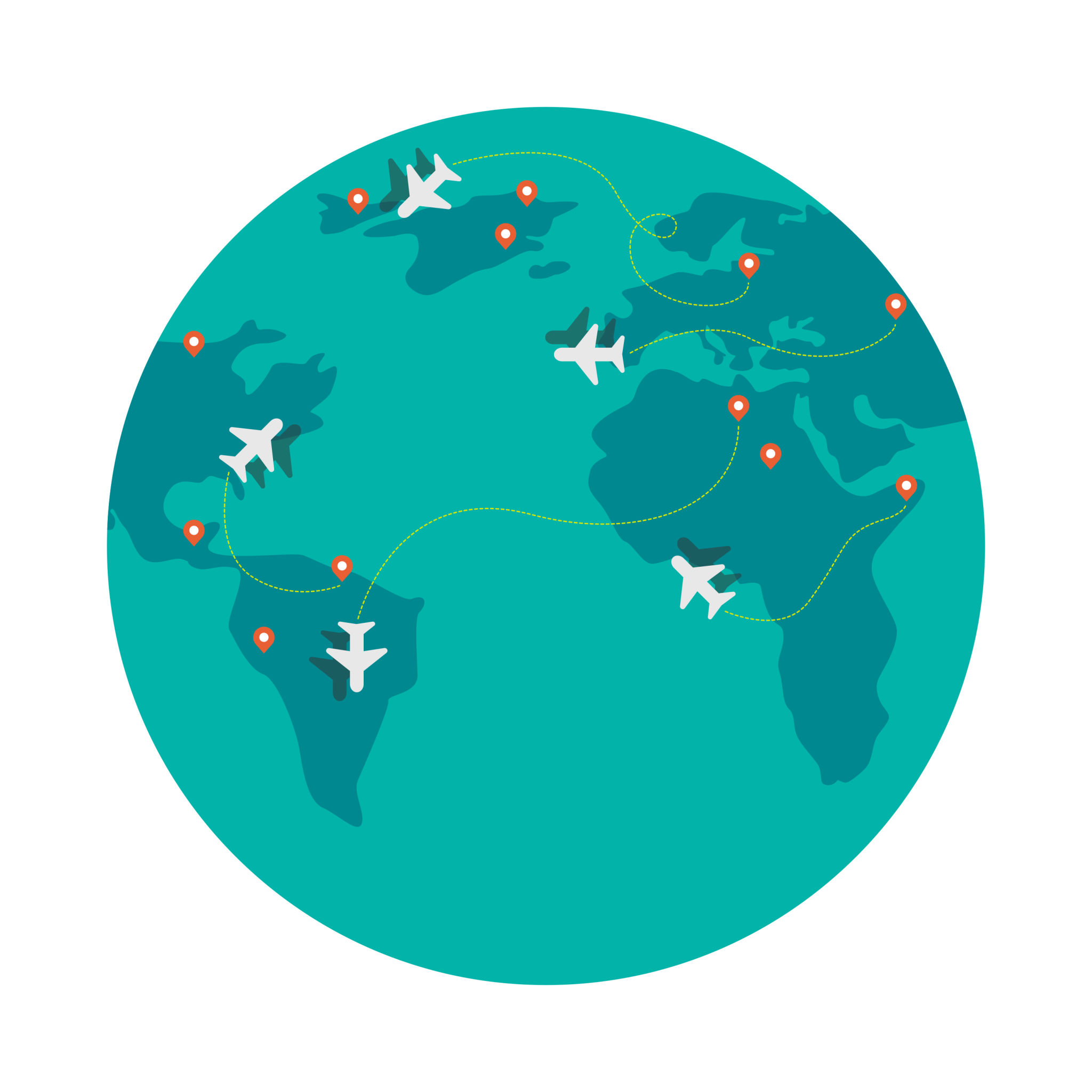 Global eSIM plan cover image with world map and connectivity theme in blue/teal